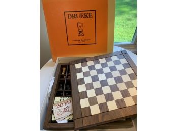 Drueke Deluxe Ultimate Game With Original Box - No Cribbage Board