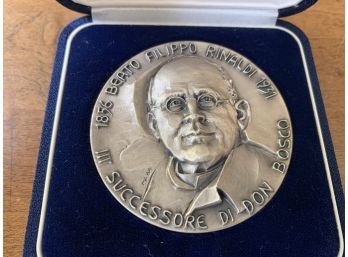 Beato Filippo Rinaldi 1856-1931 - Successore Di Don Bosco Medal With Case
