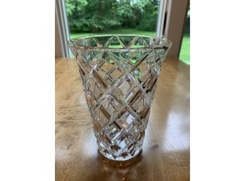 Tiffany & Co. Diamond Cut Flared Crystal Vase Designed By Joseph Riedel