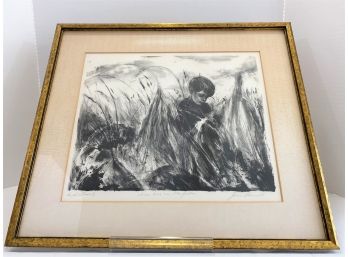 Joan Purcell  (Am. Contemporary) Signed Artist Proof Titled 'The Boy In The Field'