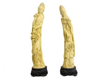 Large Intricate Vintage Asian Statues