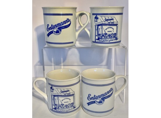 Set Of 4 Vtg Entenmann's Quality Since 1898 Fine Baked Goods Advertising Ceramic Coffee/Tea/Cocoa Mug