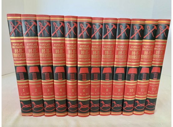 1955 1st Printing Full Set Of Popular Mechanics Do-it-yourself Encyclopedia 12 Volumes