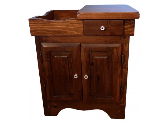 Mini Dry Sink Cabinet Decorative Piece 25 In. Height X 14 In. Depth X 21 In. Length Excellent Condition