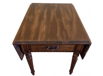 Ethan Allen Drop Leaf Side Table 22in. Height 35 In. W X 27 In. L Opened - 20 In. W Closed (See Description )