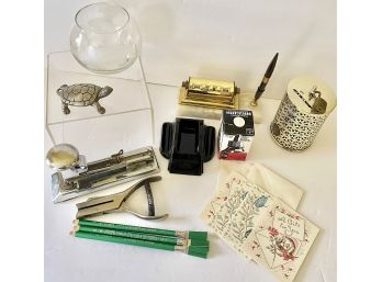 Vintage Desk Items Lot: Read Description For Itemization
