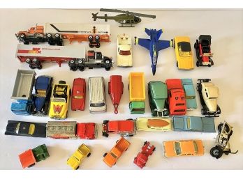 Lot # 2 Of 29 Die Cast Cars 1970's -1980's Era: Matchbox, Hot Wheels, Corgi, Yatming, Mini Tootsie Toys