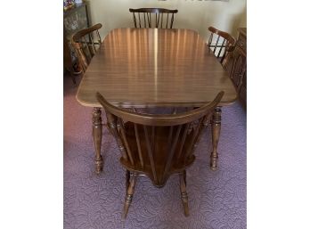 Vintage Drew Inc. Dining Room Table With Laminate Top 4 Chairs 2 Leaves - Excellent Condition
