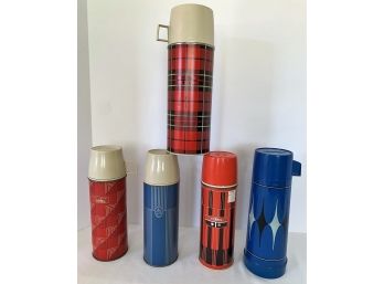 Vintage 5 Thermos Lot