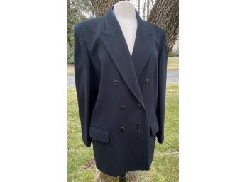 Vintage Worthington Women's 100 Wool Light Weight Black Jacket Size 18 Excellent Condition