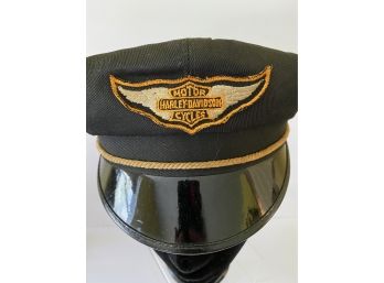 Vintage Harley-Davidson Lot: 1950 Era Harley Captain's  Riding Cap, T Shirt, 3 Motorcycle Manuals