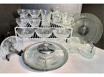 Large NO CHIPS Glass Lot- Pressed And Cut Glass