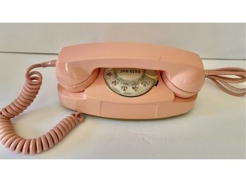 1970 MCM Original Pink Princess Dial Tone Telephone Bell System Property 702B  Working Not Sure Of Dial Light