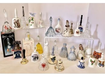 Large Bell Lot-ceramic, Glass, Some Signed Plus BUSY STUDENT Hummel