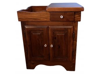 Mini Dry Sink Cabinet Decorative Piece 25 In. Height X 14 In. Depth X 21 In. Length Excellent Condition