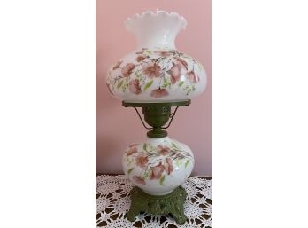 Pink - White-Green Accurate Casting Co. Gone With The Wind Lamp 21 In. Height Tested Working