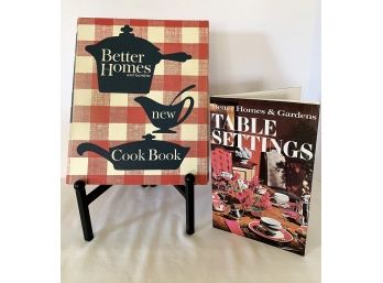 Better Homes And Gardens New Cookbook PRISTINE Plus Better Homes And Garden TABLE SETTINGS Booklet