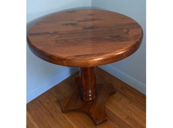 Vintage Round Decorative Pedestal Table 26 In. H X 23 In. W - Excellent Condition