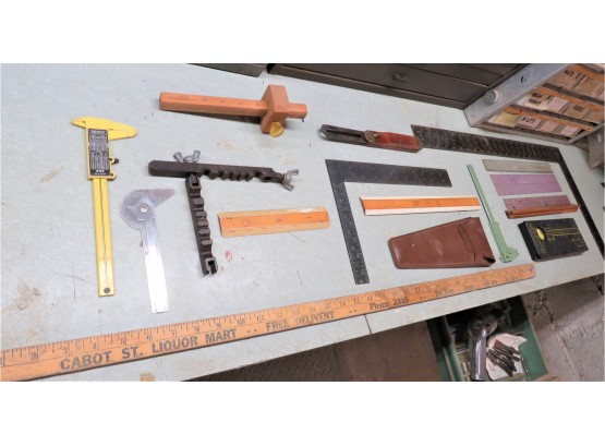 Vintage Measuring Rulers, Tools & Squares