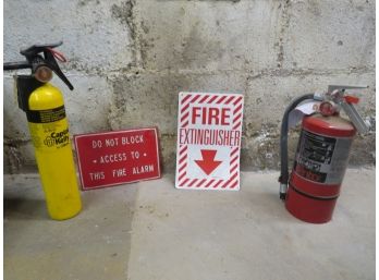 Vintage Fire Extinguishers & Signs