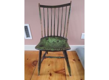 Antique Green Paint Spindle Chair