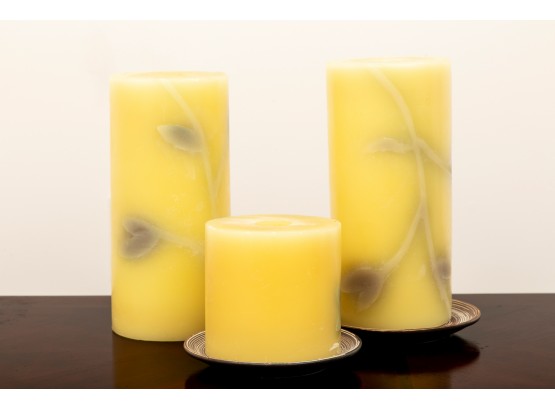 Set Of Three Large Candles