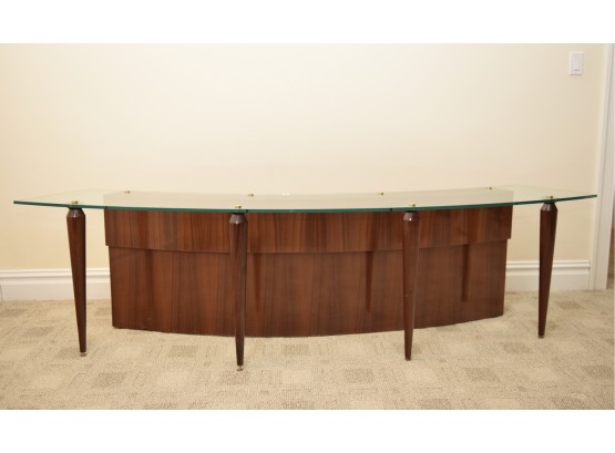 Cliff Young Custom Contemporary Modern Curved Exotic Wood Console / Sofa Table (1 Of 2)