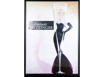 Framed Oversized 'L'Instant Taittinger' Champagne Poster Print