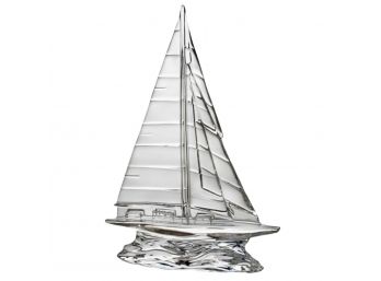 Waterford Crystal Glass Sailboat Sculpture