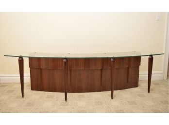 Cliff Young Custom Contemporary Modern Curved Exotic Wood Console / Sofa Table (1 Of 2)