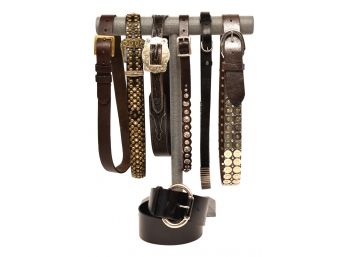 Collection Of Designer Leather Belts - Johnny Farah, Jose Luis, Massimo Dutti And More