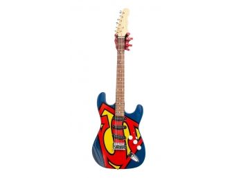 Vintage Superman Six Flags Guitar And Wall Hand Holder