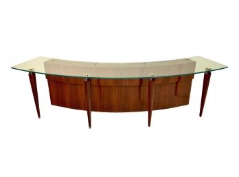 Cliff Young Custom Contemporary Modern Curved Exotic Wood Console/sofa Table (2 Of 2)