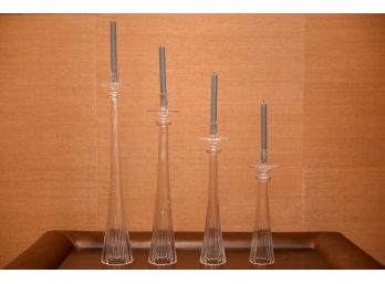 Set Of Four Candlestick Holders
