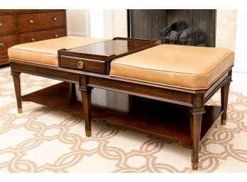 CTH Sherrill Occasional Multi-Functional Leather And Wood Bench