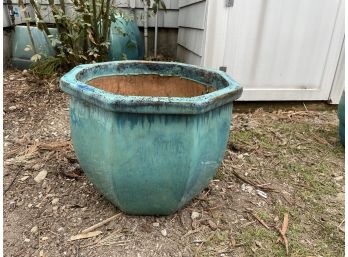 Ombre Octagonal Turquoise Planter