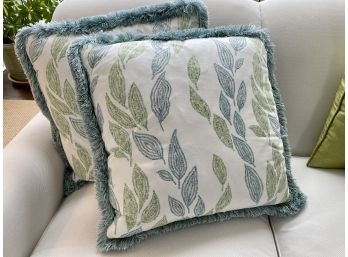 Pair Of Beautiful Down Filled Accent Pillows