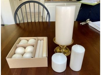 New Candle Collection With Brass Pilar Candle Holder