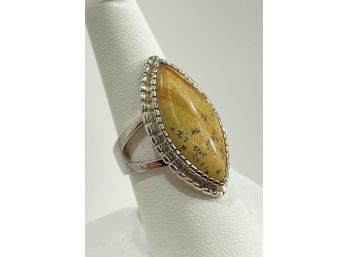 Vintage Sterling Silver &  Jasper Ring