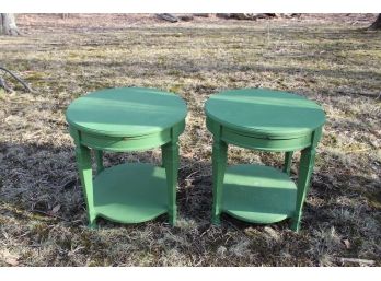 Awesome Pair Of Chalk Painted Drexel Nightstands