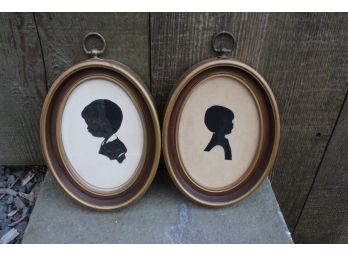 Pair Of Framed Silhouettes