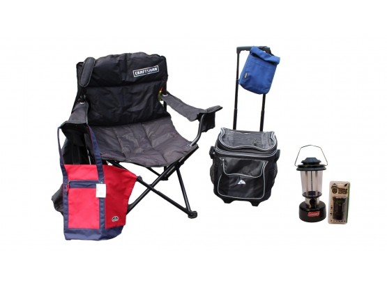 Craftsman Fold Out Chair With Carry Bag, Olivet Rolling Cooler, Coleman 5355 Fluorescent Lantern And More!