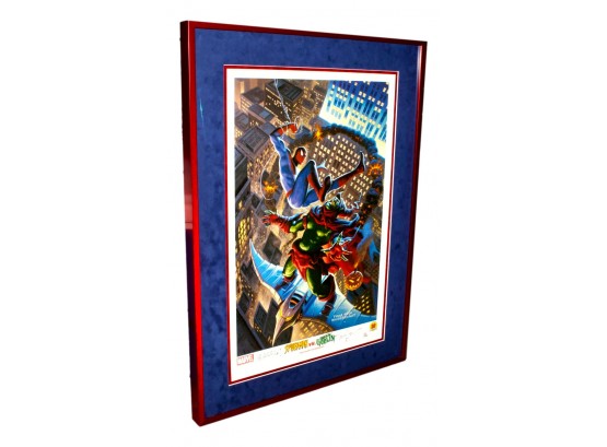 Framed Lithograph 'Spider-man By The Hildebrant Brothers' Spiderman Vs. Green Goblin Poster