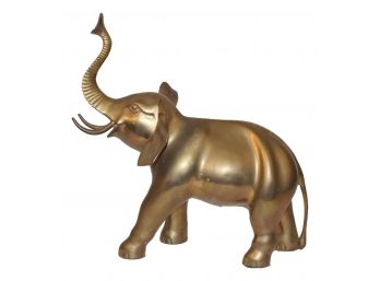 Large Heavy Weight Brass Elephant Figurine