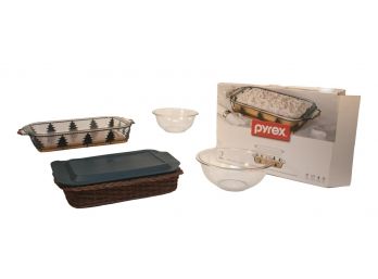 Collection Of Pyrex Dishes And Bowls