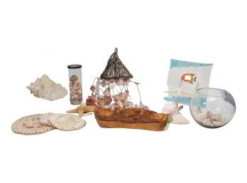 Collection Of Sea Shells, Sea Shell Wind Chimes And More!