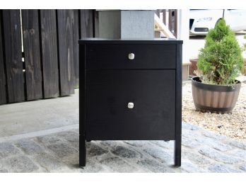 Wooden Two Drawer Slanted End Table/night Stand