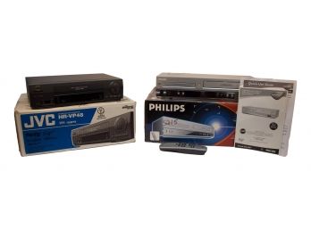JVC HR-VP48 VHS Player And Phillips DVD750VR/17 Progressive-Scan DVD-VCR Combo
