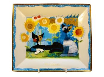 Goebel Limited Edition Rosine Wachtmeister 'Two Cats With Sunflowers' Plate With Stand