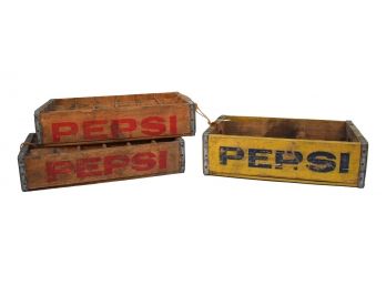 1960s-1970s Pottery Barn Vintage Pepsi Soda Crates